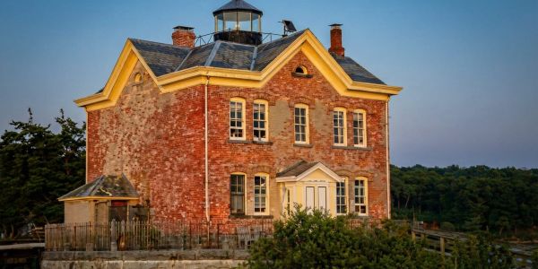 Historic brick building in a small Catskills town, showcasing local architecture and heritage.