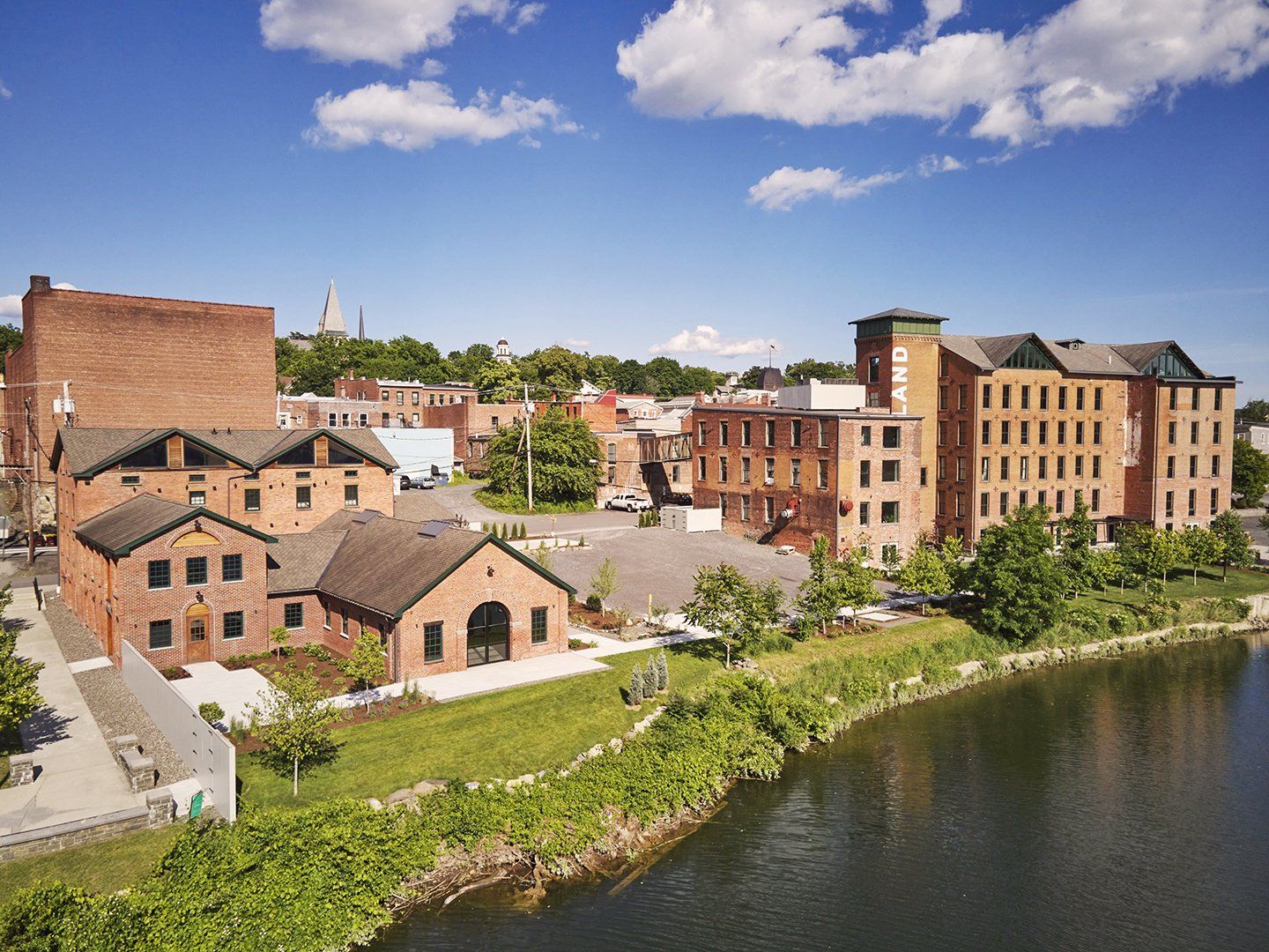 Outside view of the old brick building