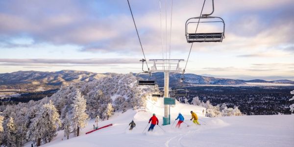 Winter skiing and ice skating at Big Bear Mountain State Park