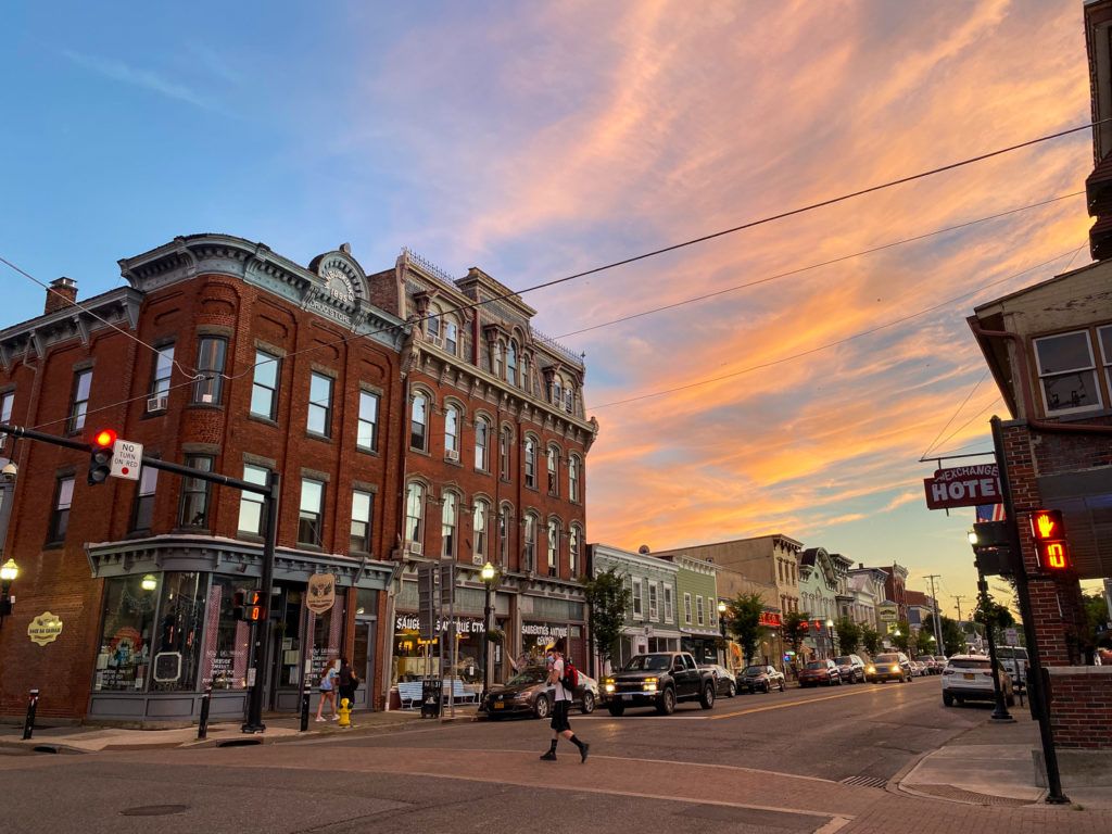 Town of Saugerties at sunset