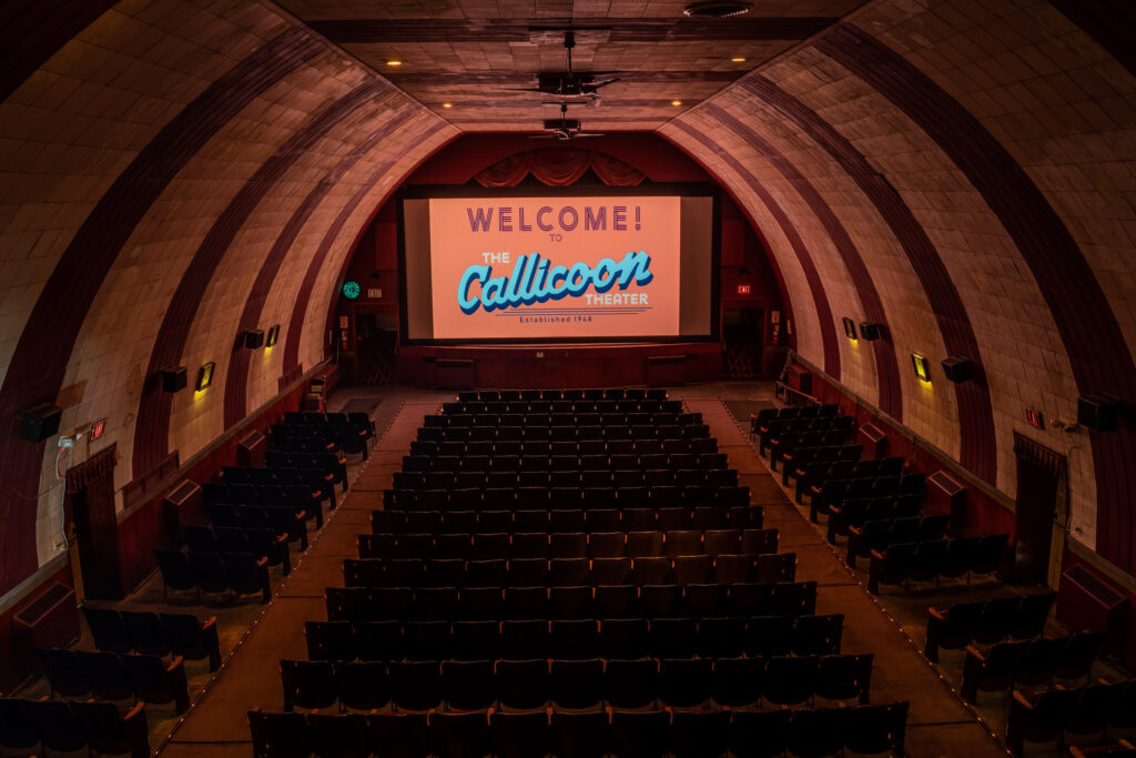 Inside view of movie theater