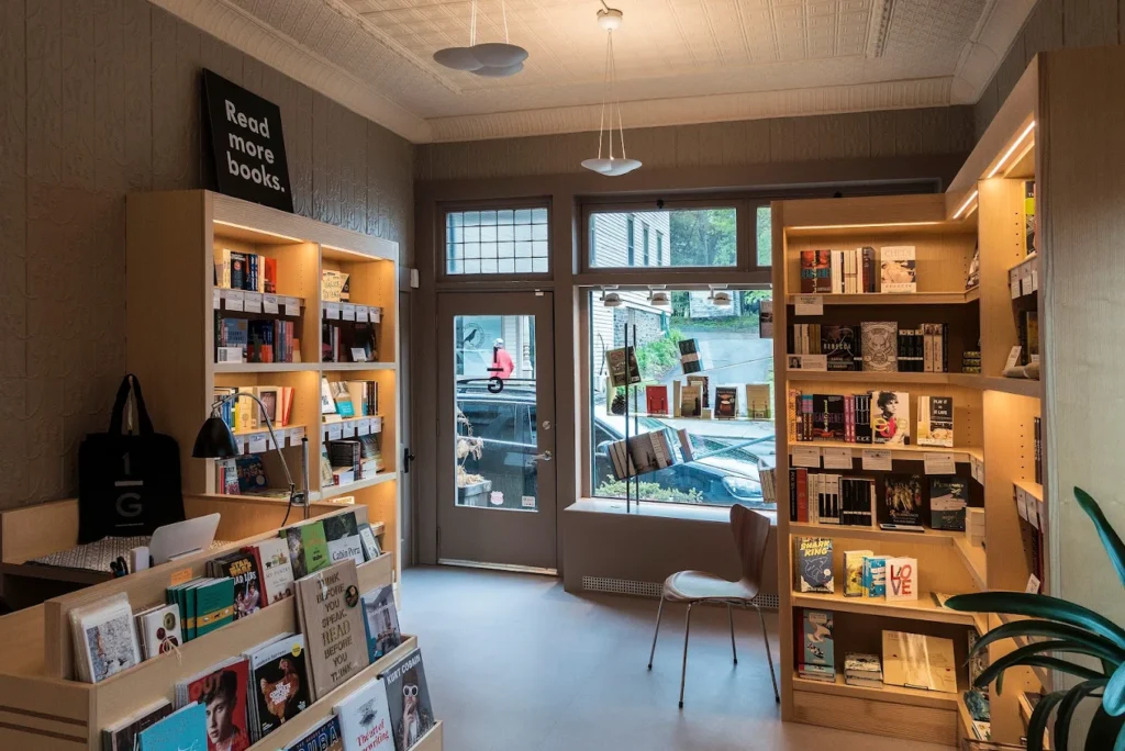 Inside view of book store