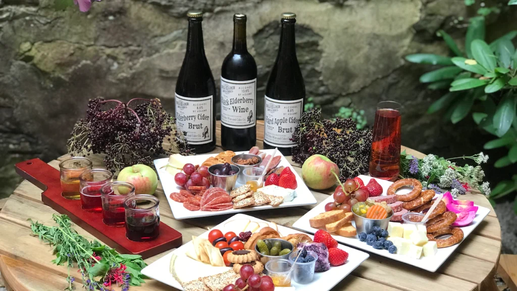 Wine and charcuterie boards