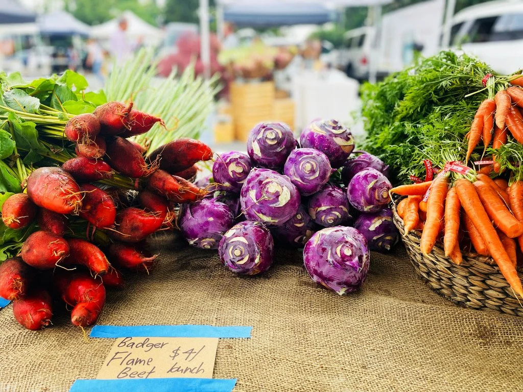 Fresh root vegetables at Beacon Farmers Market