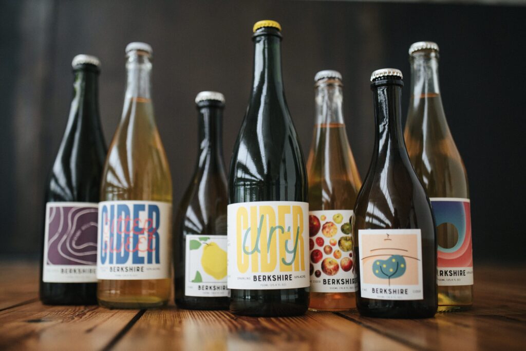 Bottles of cider