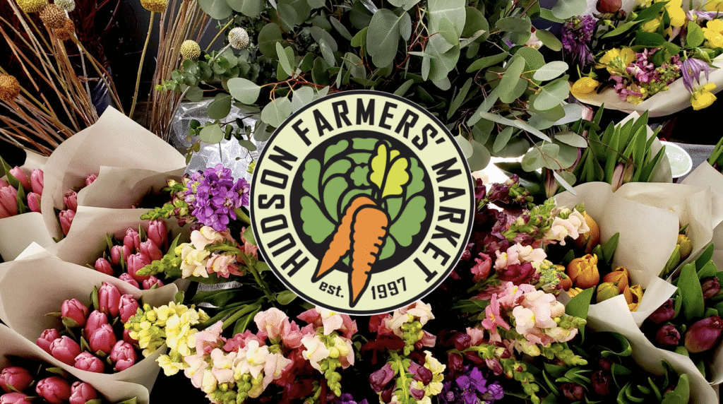 Banner and logo for Hudson Farmers Market