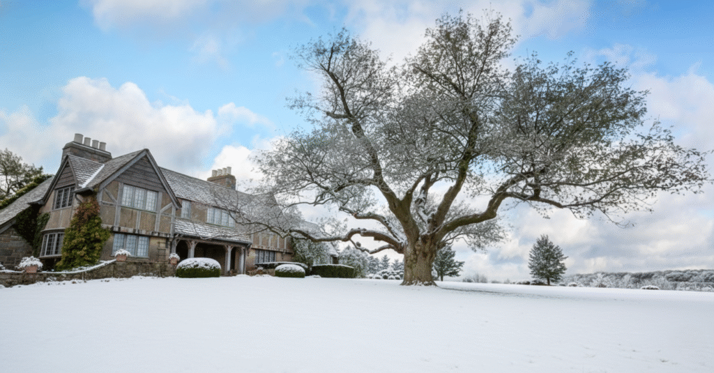 Litchfield County, Connecticut winter travel guide with scenic snow-covered hills
