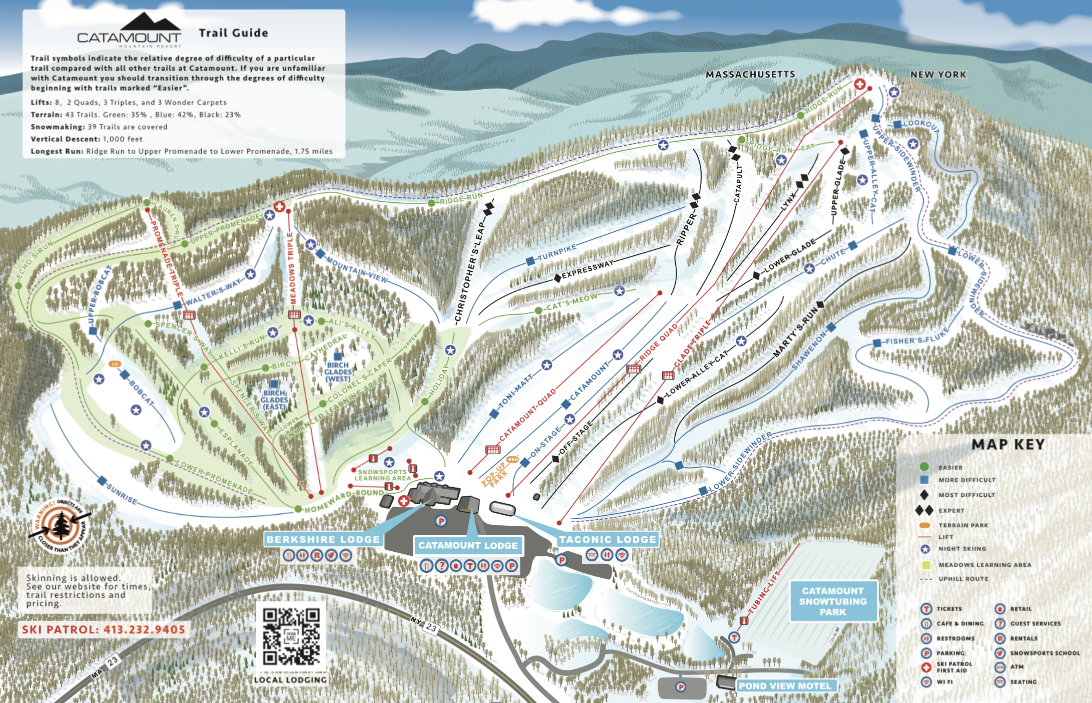 Catamount Mountain trails map